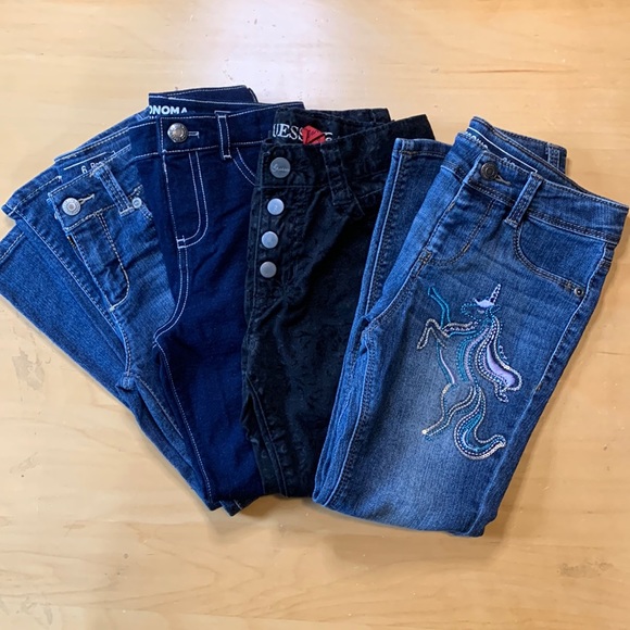 Size 6 girls Jegging/Jeans LOT of 4 - Picture 1 of 6